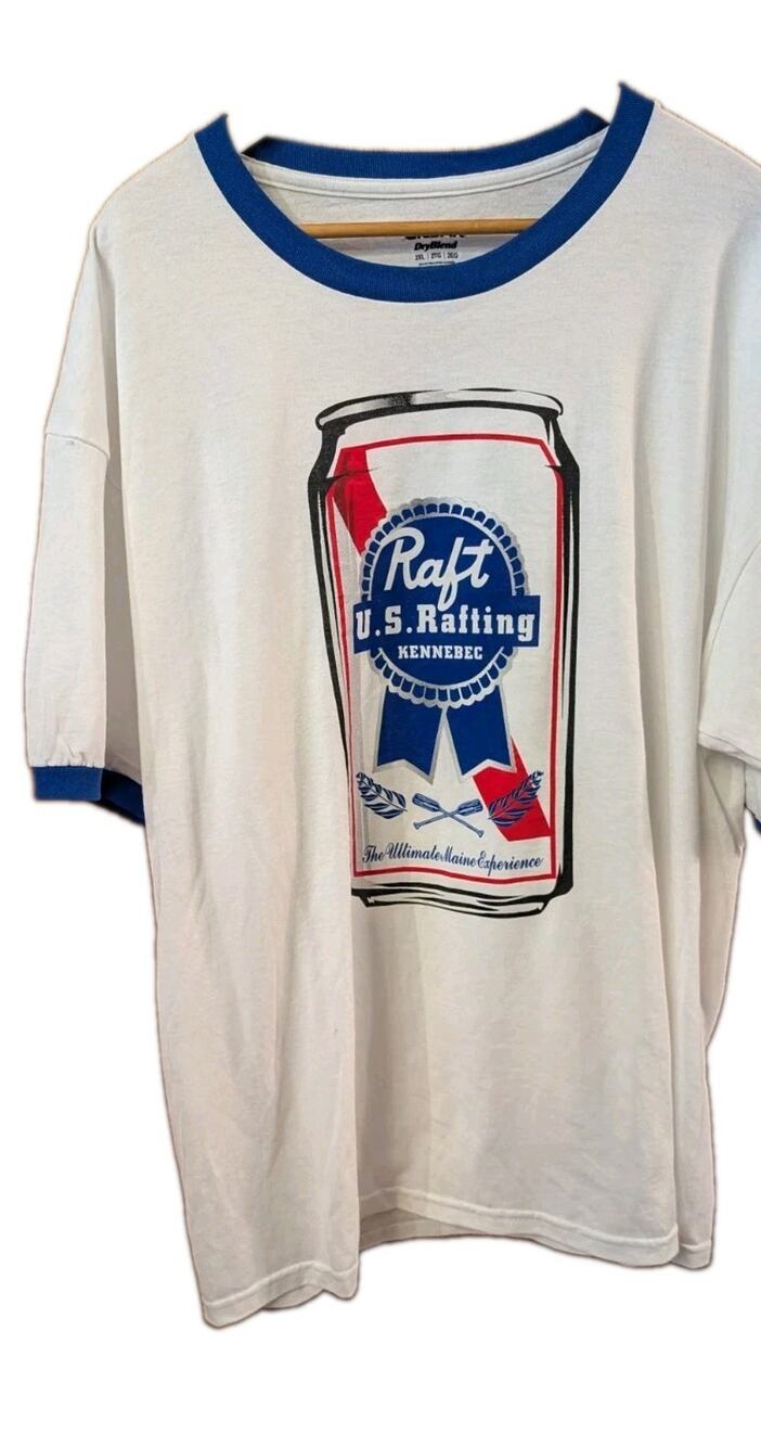 Vintage Kennebec River Maine Whitewater Rafting T Shirt XXL